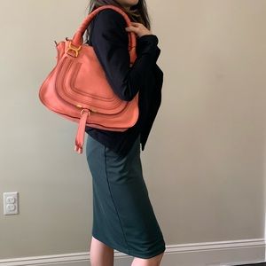 Chloe Medium Marcie Satchel Coral